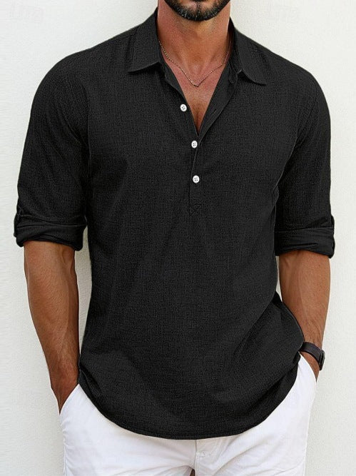Herren Poloshirt mit modernen Knöpfen und lässigem Schnitt Drune
