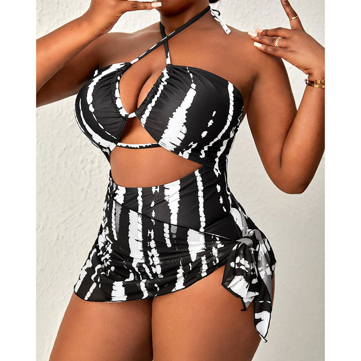 Damen Hoch taillierter Bikini mit raffiniertem Wickel-Design Drune