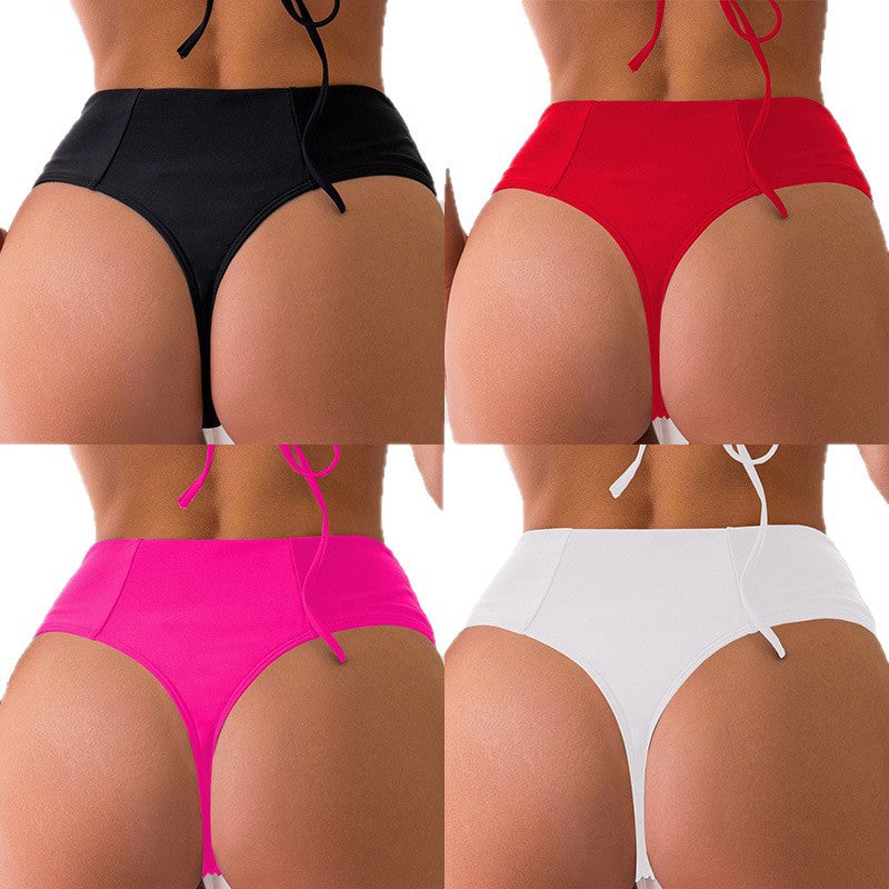 Damen Hoch geschnittene Bikini-Hose mit figurformendem Schnitt und seitlichen Bindebändern Drune