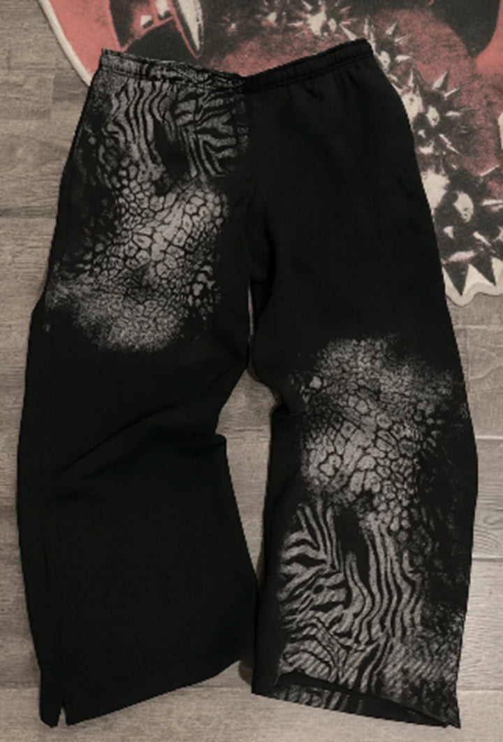 Damen Freizeithose mit kreativem Tiermuster Drune