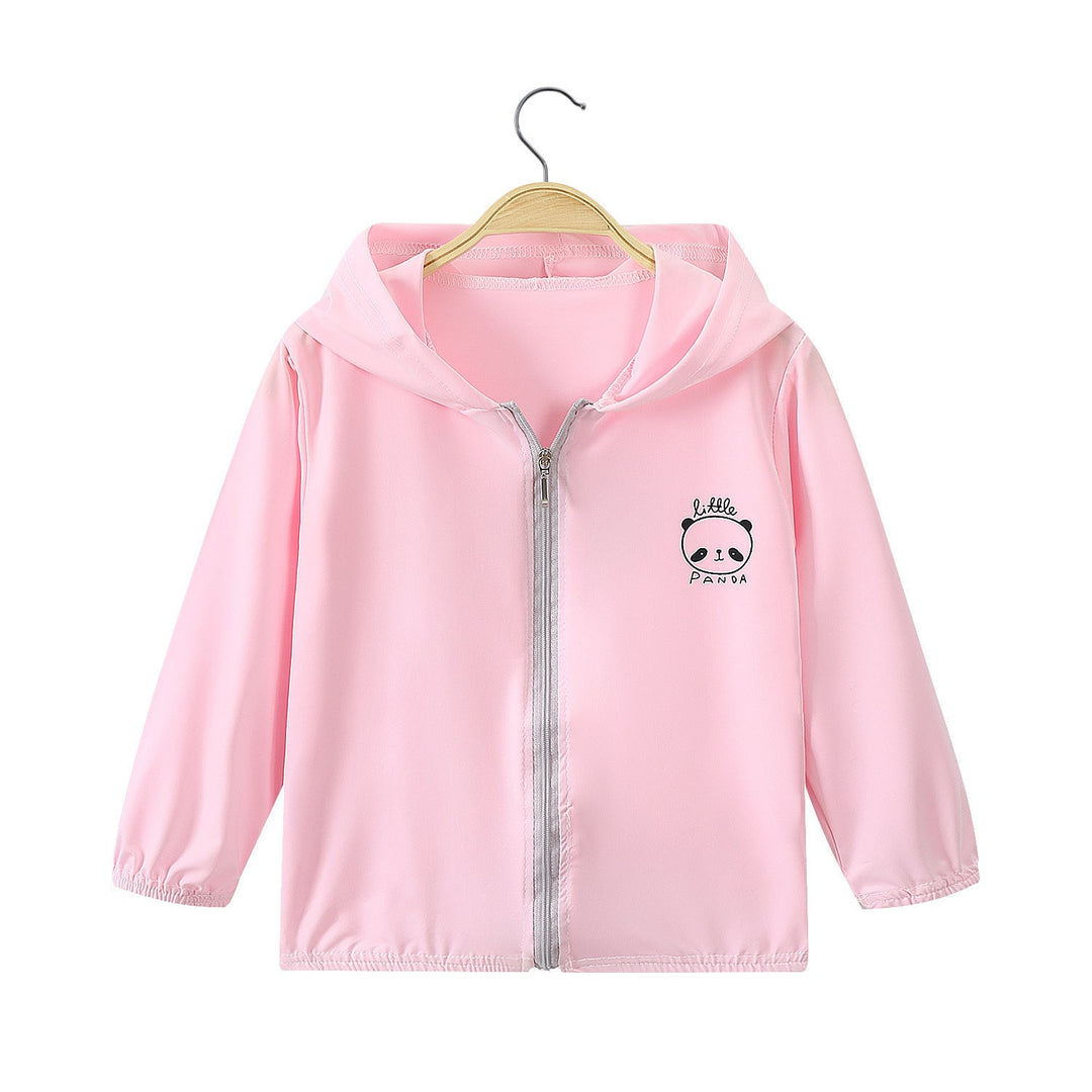 Unisex nan leichte Kapuzenjacke mit durchgehendem Reißverschluss und niedlichem Panda-Print  Drune