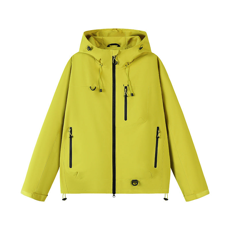Herren technische Outdoor-Jacke mit verstellbarem Kapuzendesign und zahlreichen Reißverschlusstaschen Drune