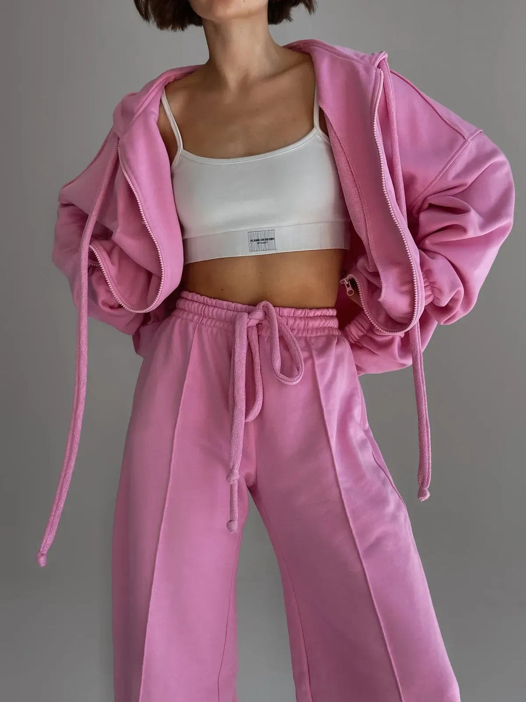 Damen Sweatanzug mit Jogginghose Set Drune