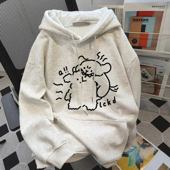 Damen Kapuzenpullover mit kreativem Tiermotiv Drune
