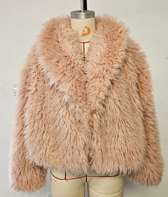 Damen Kunstpelzjacke im modischen Oversized-Schnitt Drune
