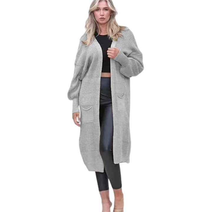 Damen Grobstrick-Cardigan mit offenen Taschen und lässigem Design Drune