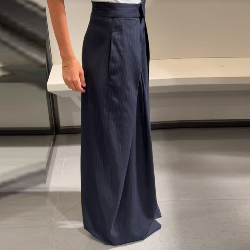 Damen elegante weite Stoffhose Drune