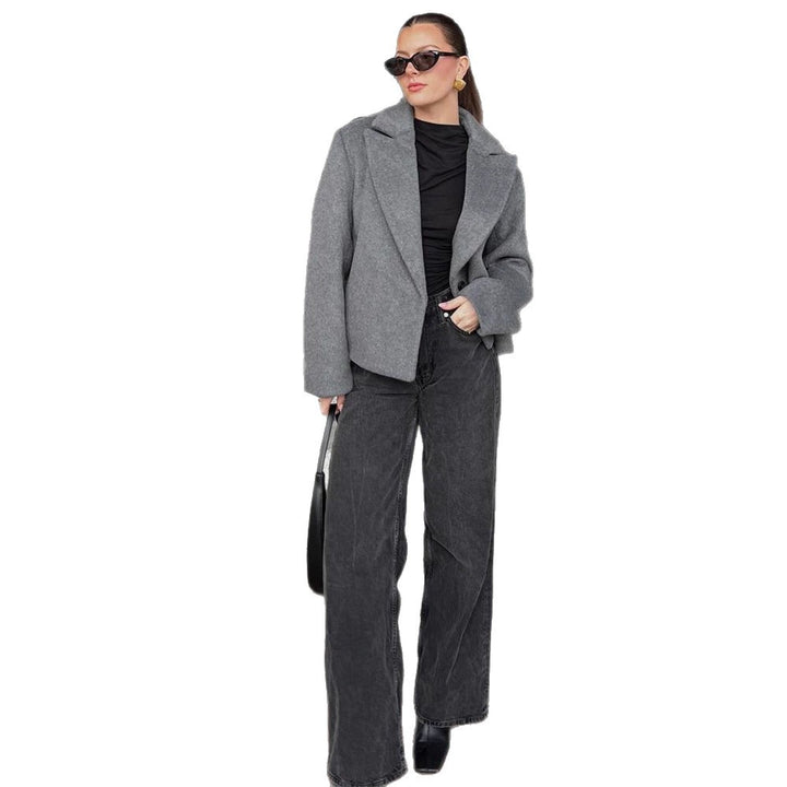 Damen elegante Übergröße Blazerjacke Drune