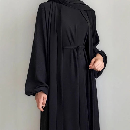 Damen elegantes Kimono-Dress mit tailliertem Design und langen Ärmeln Drune
