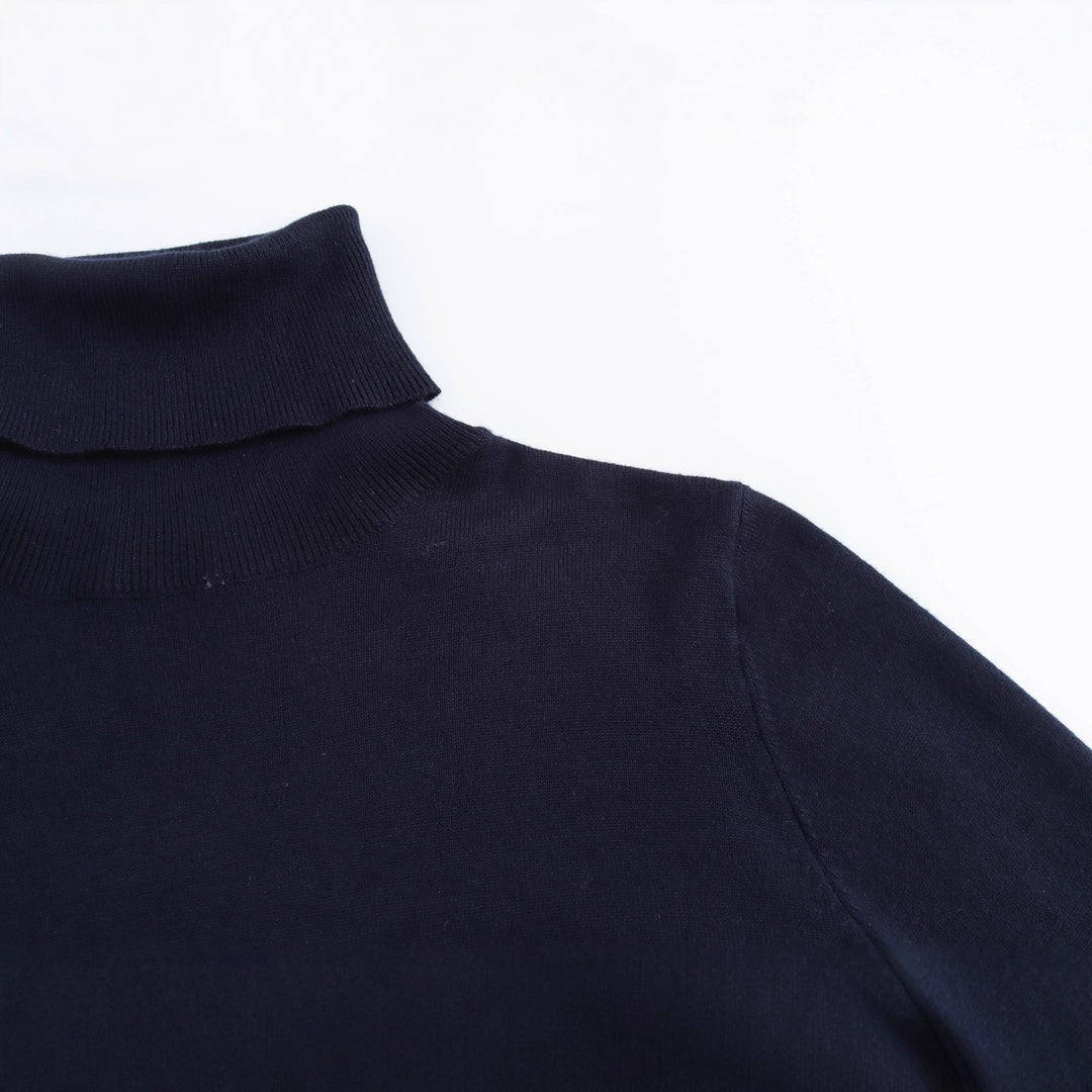 Damen Rollkragenpullover mit eleganten Knopfdetails Drune