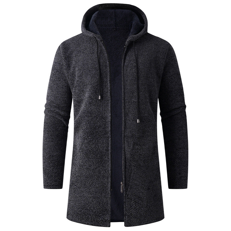 Herren lässige Kapuzenjacke mit weichem Innenfutter Drune