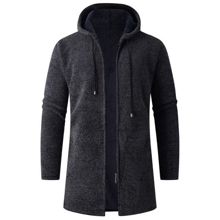 Herren lässige Kapuzenjacke mit weichem Innenfutter Drune
