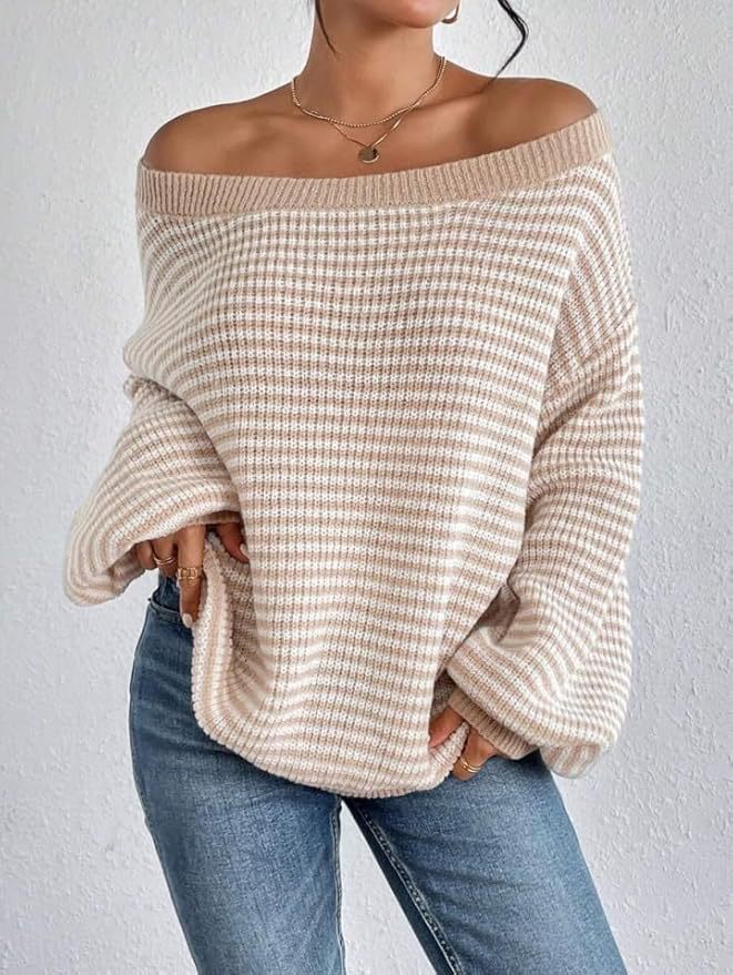 Damen Grobstrickpullover mit lässigem Rundhalsausschnitt und großzügigen Ärmelabschlüssen Drune