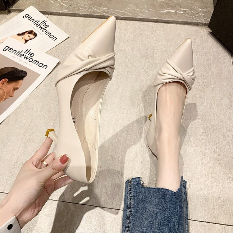 Damen elegante Pumps mit raffiniertem Knoten-Design und stilvollem Absatz Drune