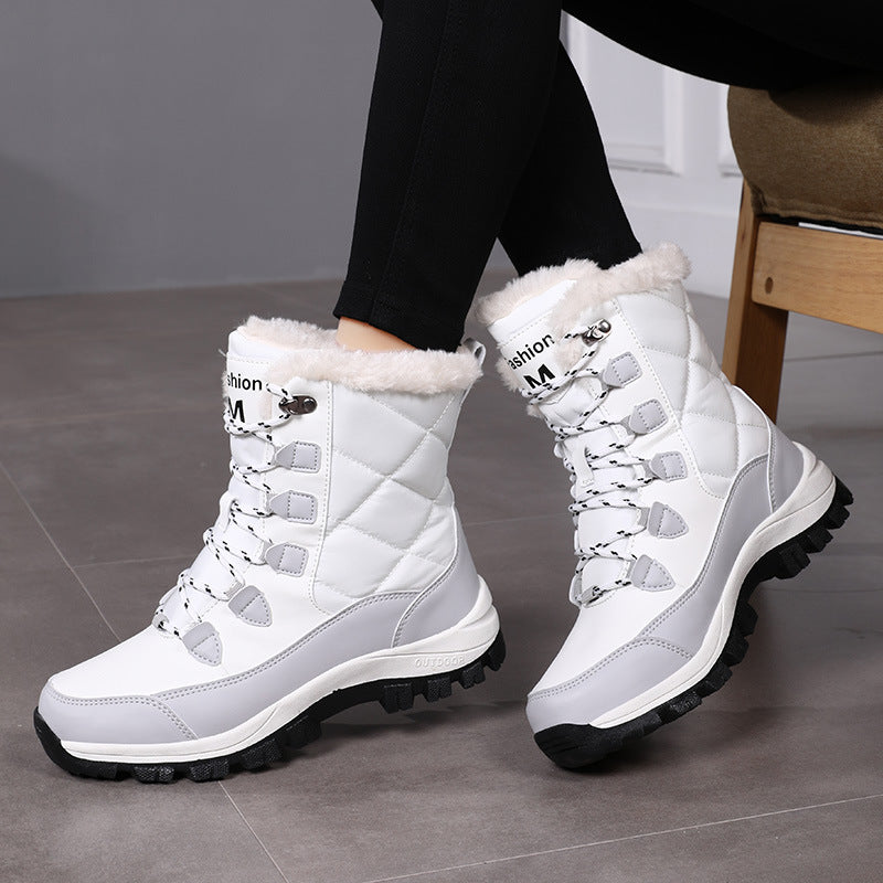 Damen Isolierte Winterstiefel mit rutschfester Sohle und kuscheligem Innenfutter Drune