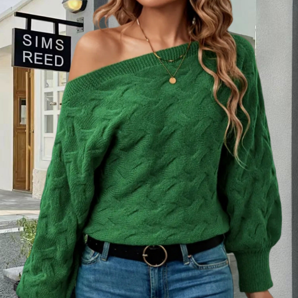 Damen Oversized Strickpullover mit strukturiertem Design Drune