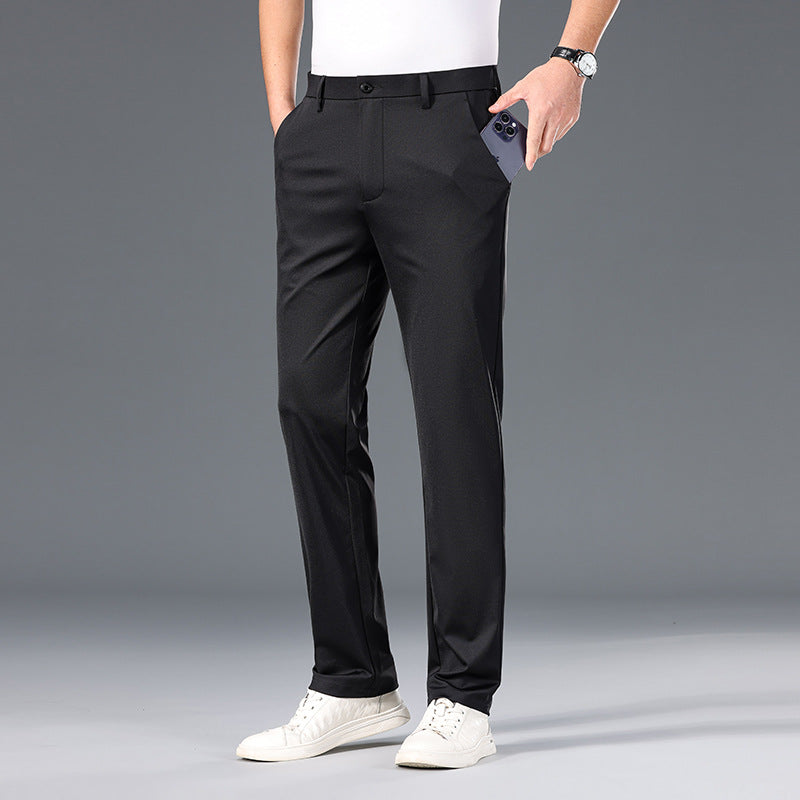 Herren stilvolle Chinohose mit komfortablem Schnitt und elegantem Detail Drune