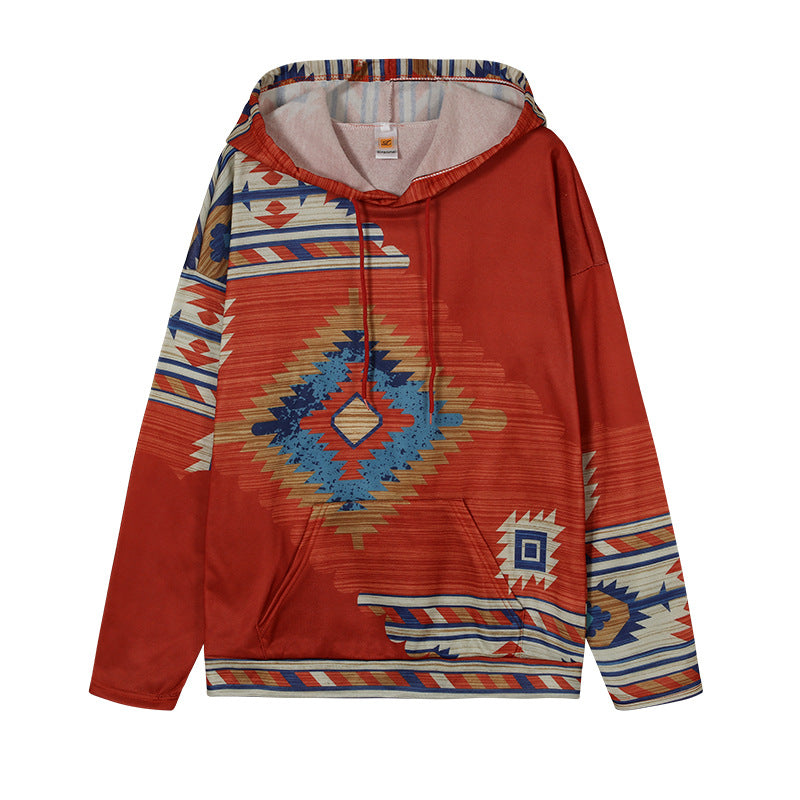 Damen Kapuzenpullover mit innovativem Tribal-Design und bequemer Passform Drune