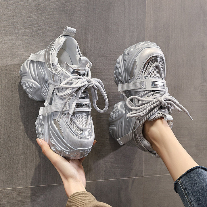 Damen Chunky Sneakers mit reflektierenden Akzenten und verstärktem Dämpfungssystem Drune