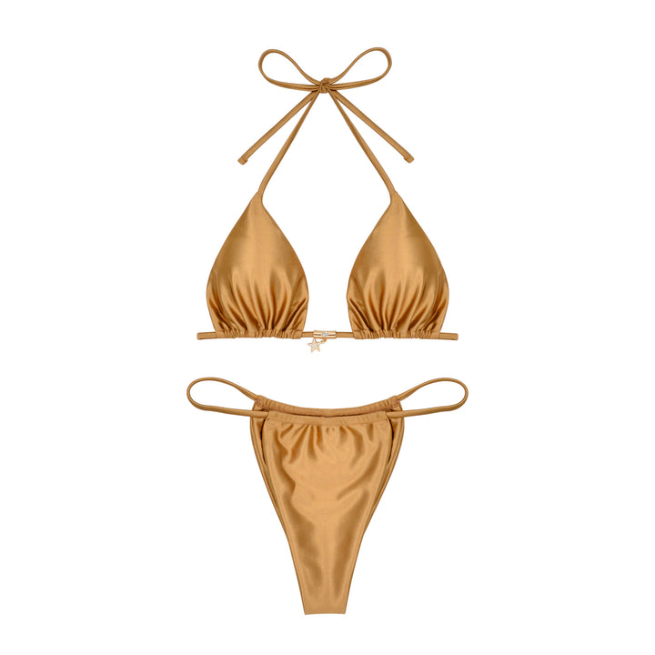 Damen Triangel-Bikini mit glanzvollem Material Drune