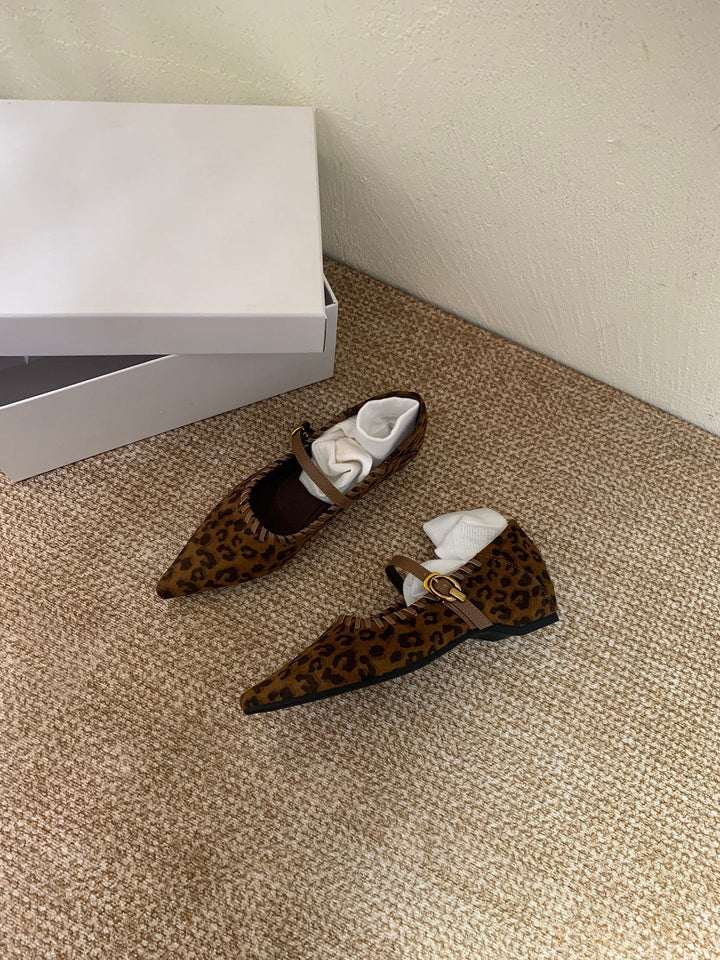 Damen elegante Schnürpumps mit modischem Riemen und spitzem Fußteil Drune