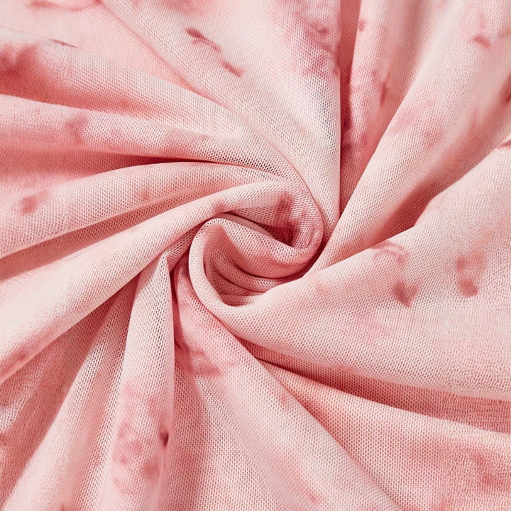 Damen Wickelkleid mit Rüschendetails und floraler Struktur Drune
