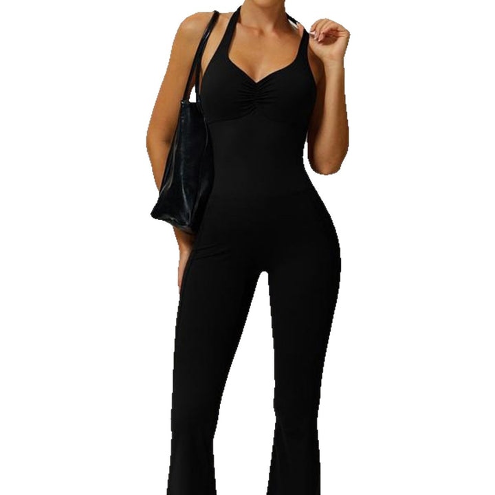Damen Sportlicher Jumpsuit mit figurbetontem Schnitt und Trägern Drune