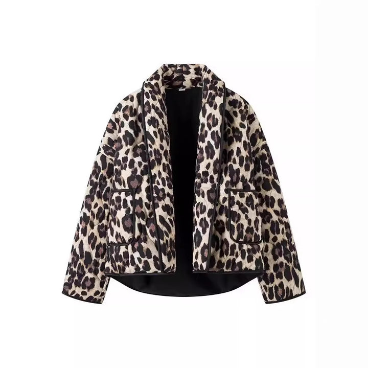 Damen Steppjacke im eleganten Leopardenmuster Drune