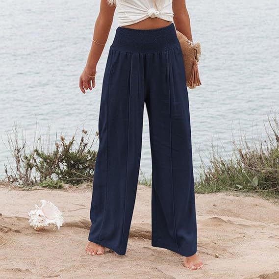 Damen Elegante und luftige Palazzohose Drune