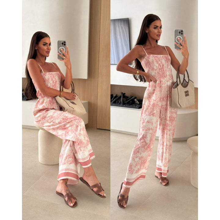 Damen Jumpsuit mit verspieltem Blumendesign und luftiger Passform Drune