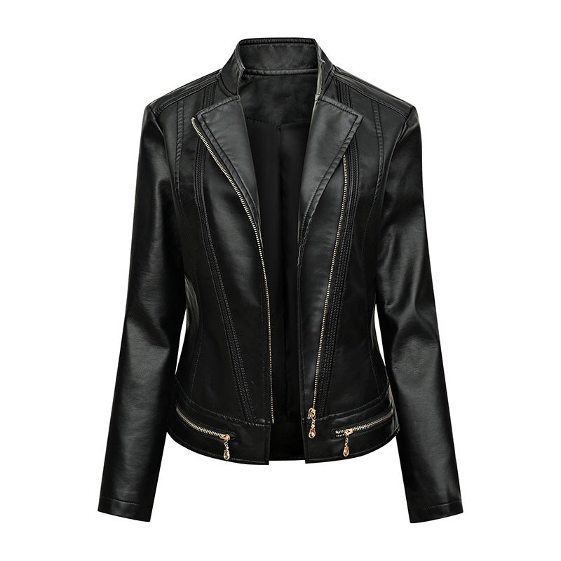 Damen hautenge Kunstlederjacke Drune