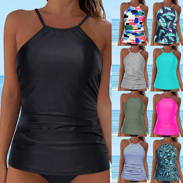 Damen Tankini mit floralem Design und figurbetontem Schnitt Drune