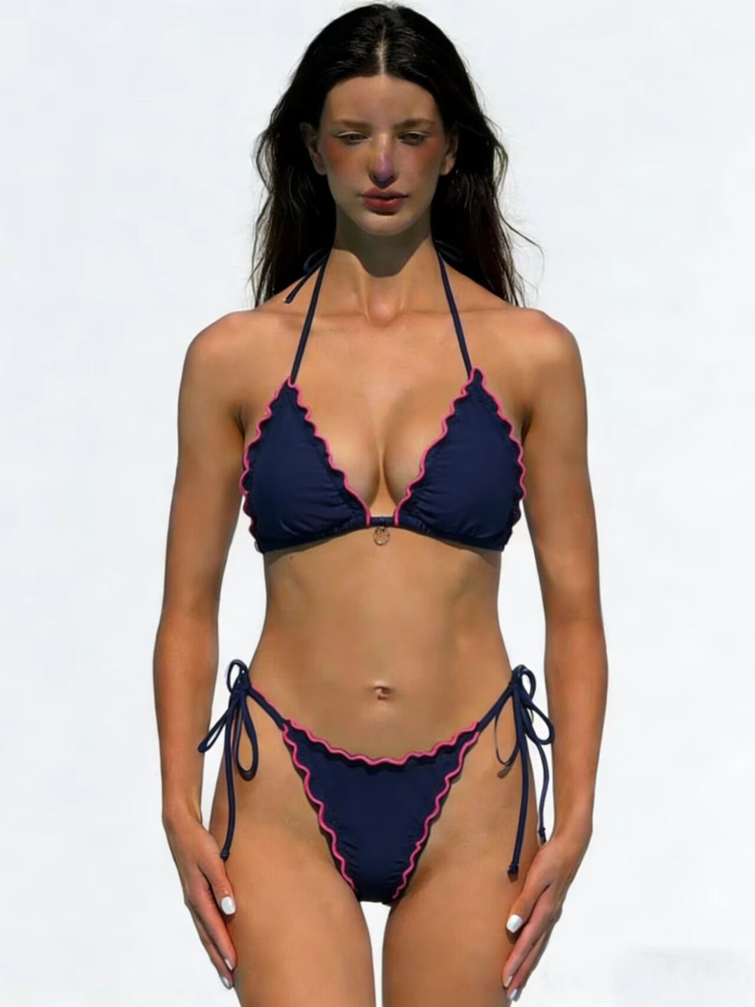 Damen Neckholder-Bikini mit Rüschendetails Drune