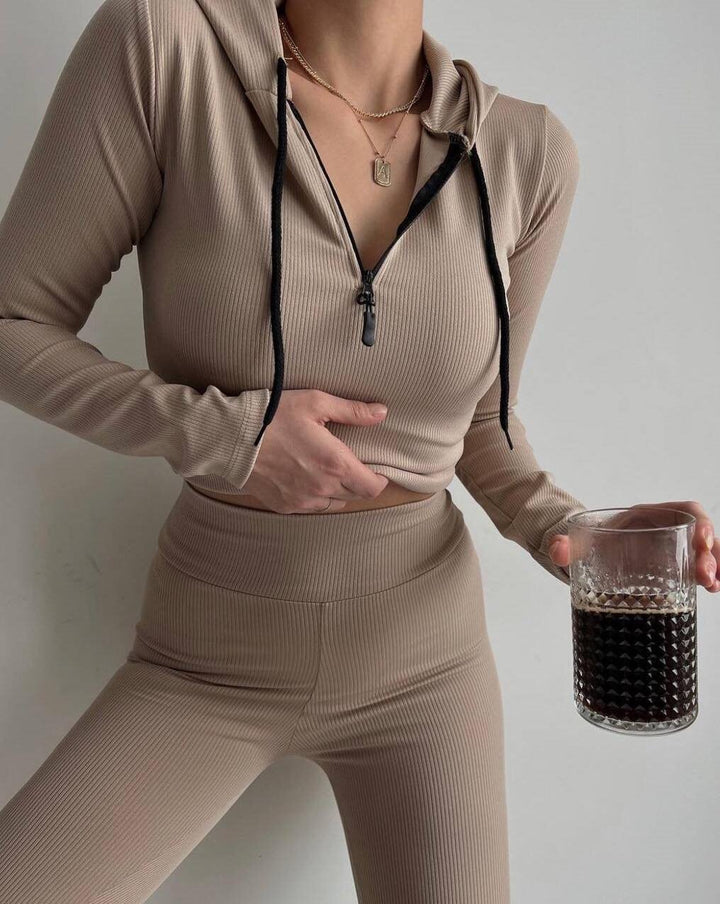 Damen Langarm-Pullover mit Reißverschluss Drune