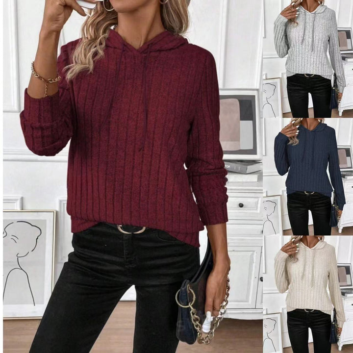 Damen Fleece Kapuzenpulli im Rippdesign Drune