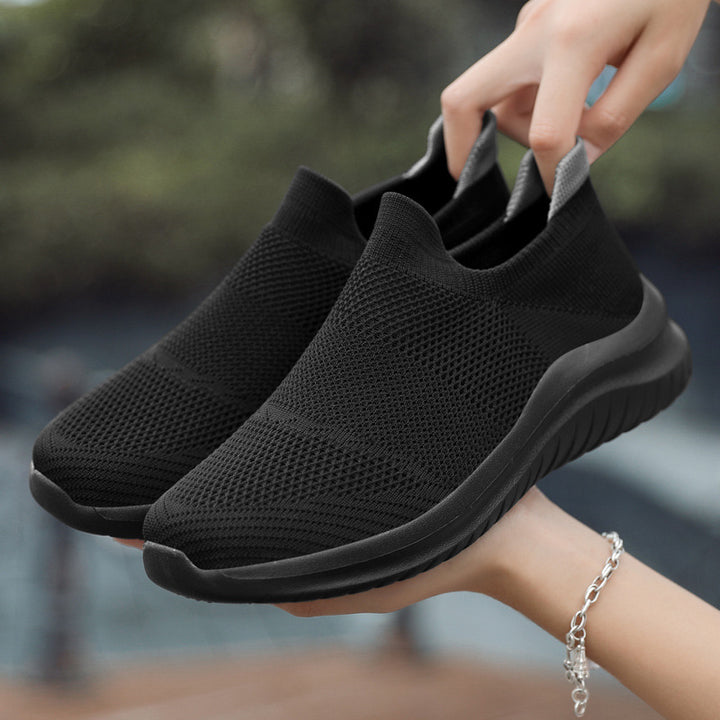 Unisex nan atmungsaktive Strick-Schlupfsneaker mit ergonomischem Memory-Fußbett Drune