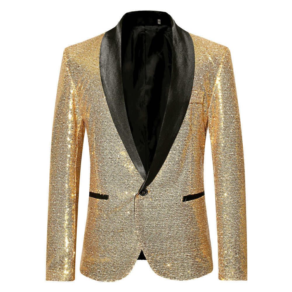 Herren eleganter Pailletten Blazer im modernen Schnitt Drune