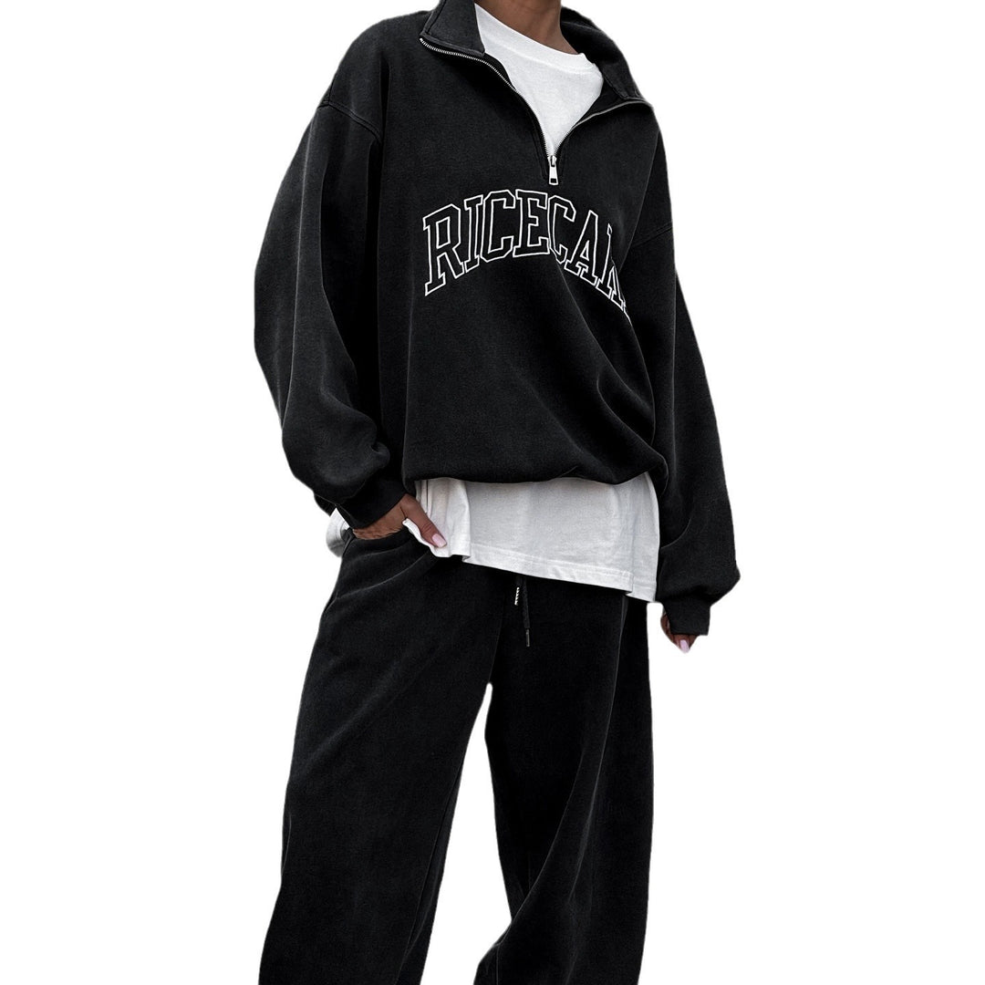 Damen bequemer Oversized Sweatpullover mit hochwertigem Reißverschluss und lässigem Schnitt Drune