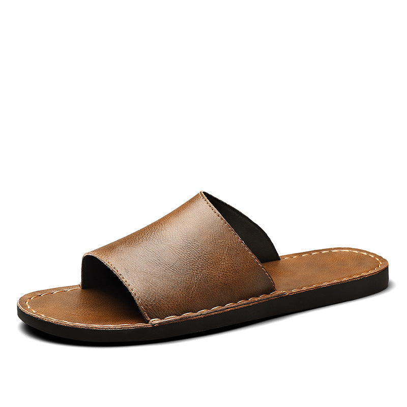 Herren Elegante und bequeme Leder-Sandalen mit verstellbarem Riemensystem Drune