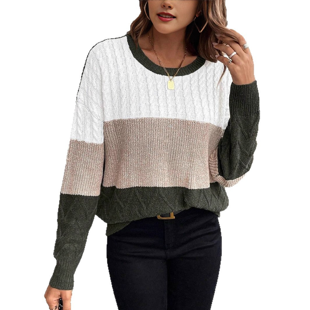 Damen Grobstrickpullover mit modischem Kabelmuster und lässigem Schnitt Drune