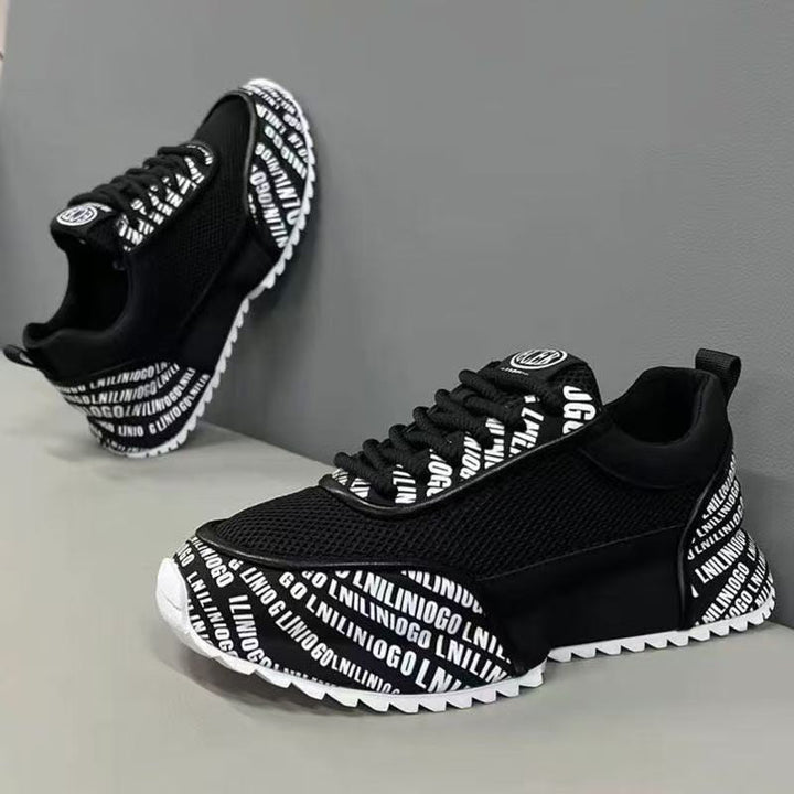 Damen Sportliche Sneakers mit markantem Schriftzug Drune