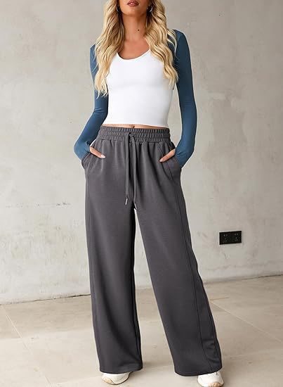 Damen Bequeme und lässige Freizeithose mit elastischem Bund und seitlichen Taschen Drune