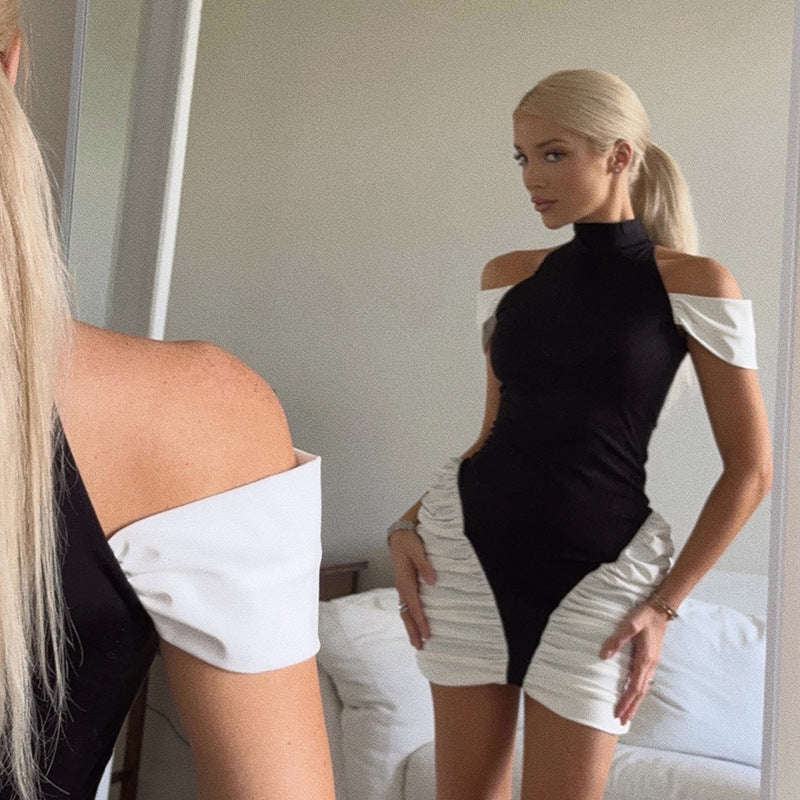 Damen Figurumspielendes Kleid mit durchgehendem Rüschendesign Drune