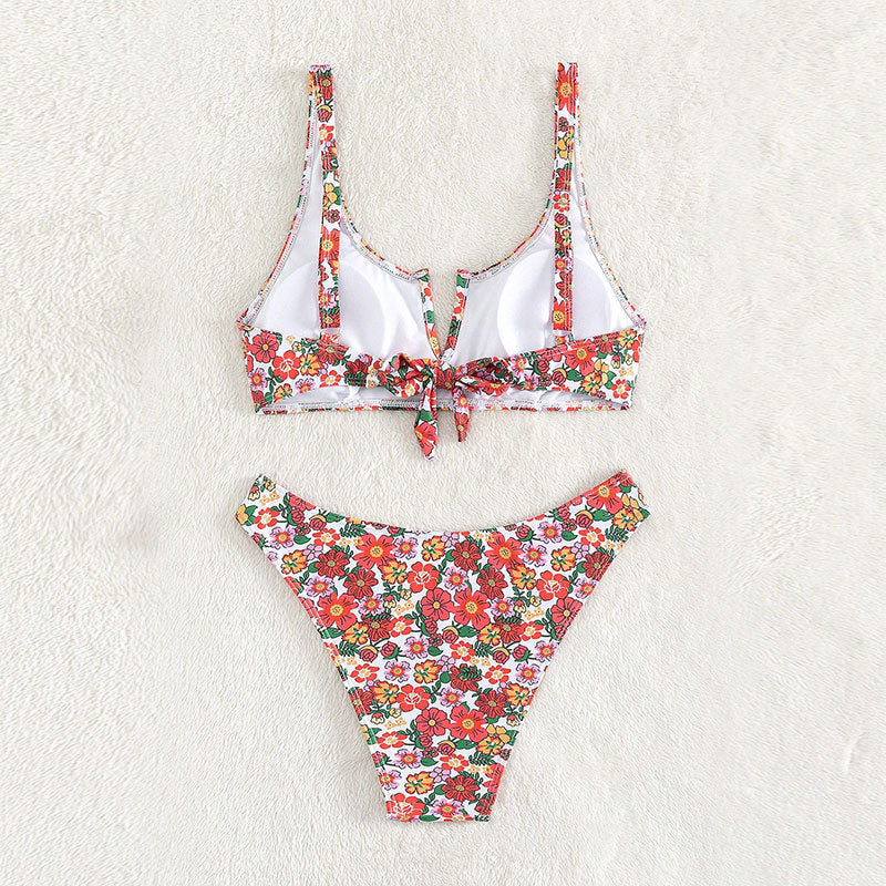Damen Floral Design Bikini Drune