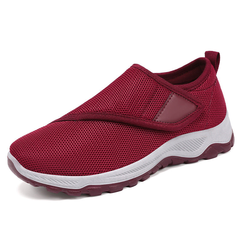 Damen nan atmungsaktive Slip-On Sneaker mit Klettverschluss und gedämpfter EVA-Zwischensohle Drune