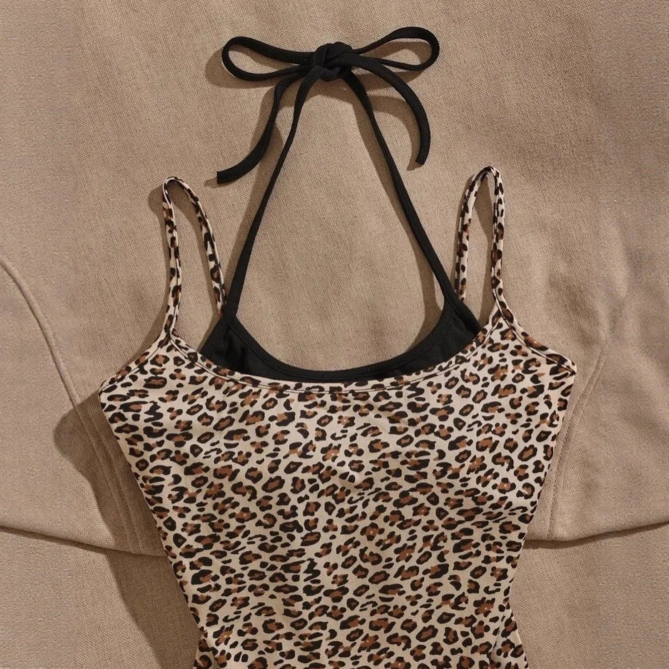 Damen Leichtes Oberteil mit Leopardenmuster Drune
