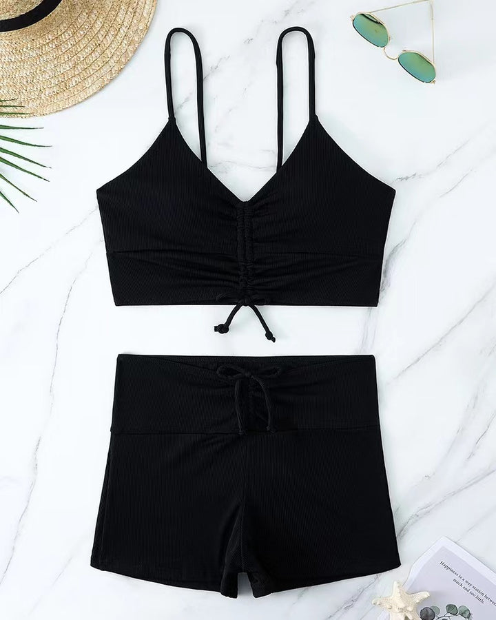 Damen Sportliches Bikini-Set mit verstellbaren Trägern Drune
