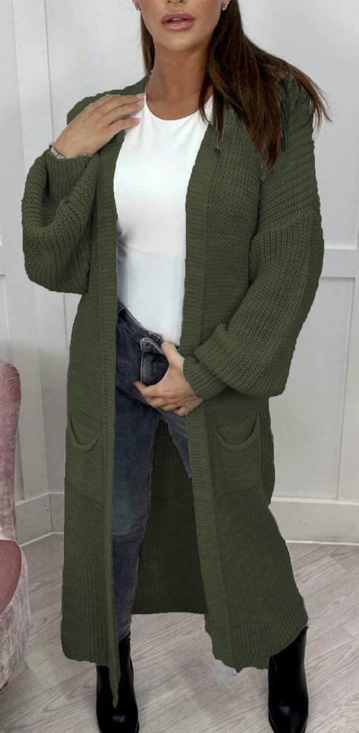 Damen Strickmantel mit tiefen Taschen und modernen Details Drune