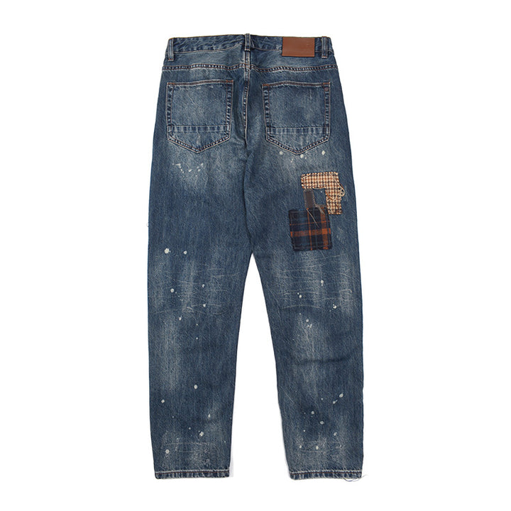 Damen Jeans mit kreativem Patchwork-Design und lässigem Schnitt Drune
