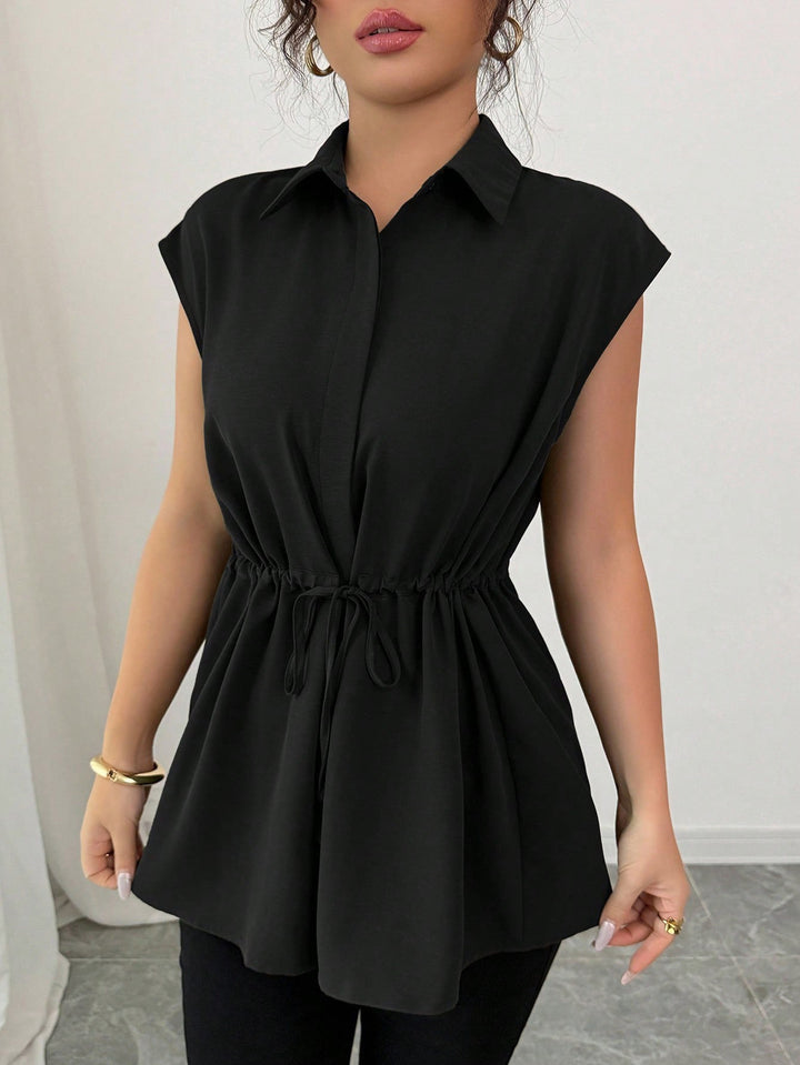 Damen lässige Bluse mit tailliertem Schnitt Drune